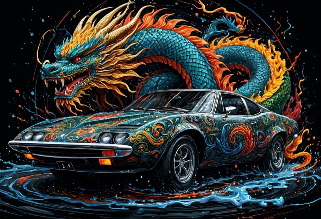 AI Generated Dragon Car